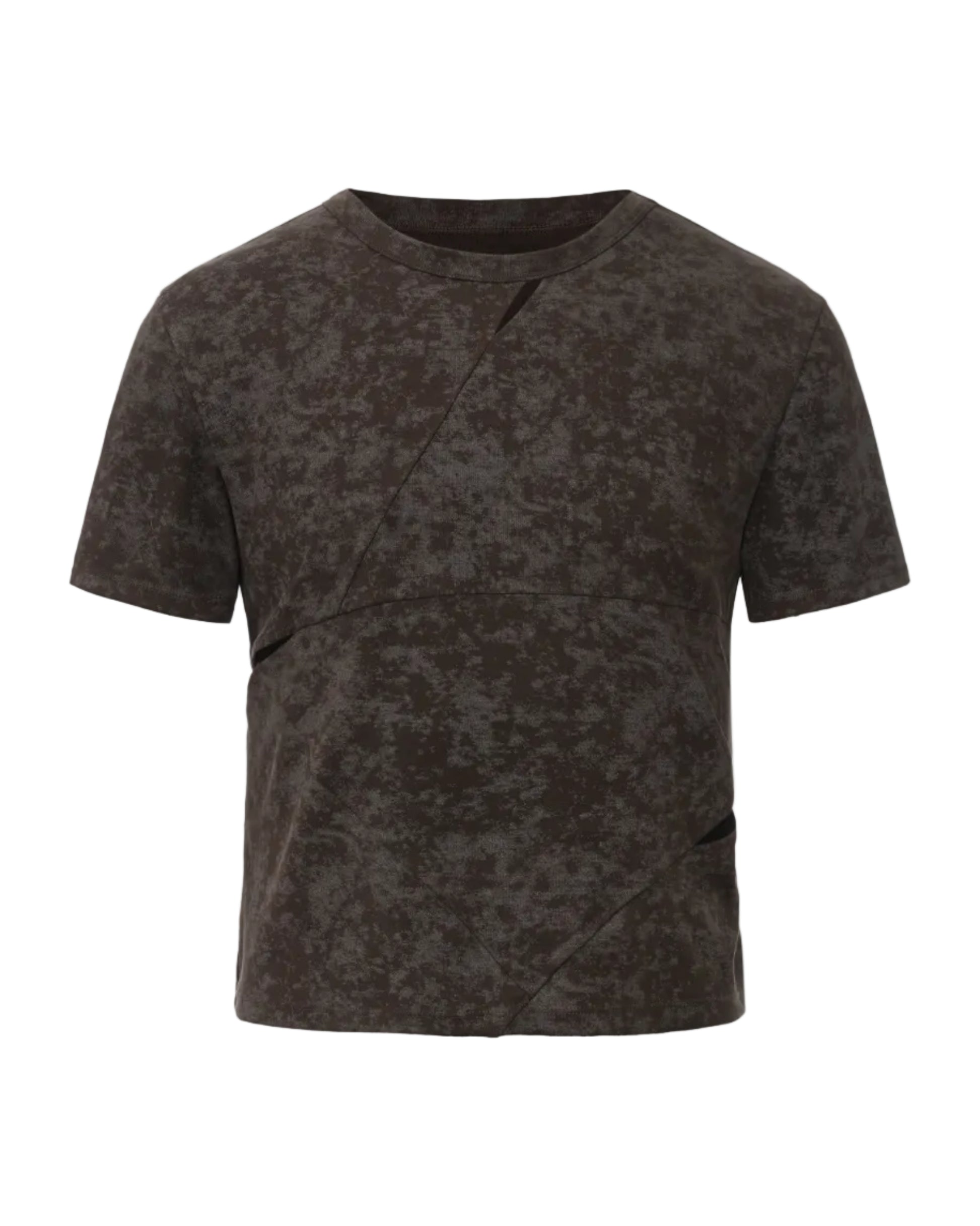Asymmetric Cutout T-Shirt with asymmetric cutouts