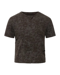 Asymmetric Cutout T-Shirt with asymmetric cutouts