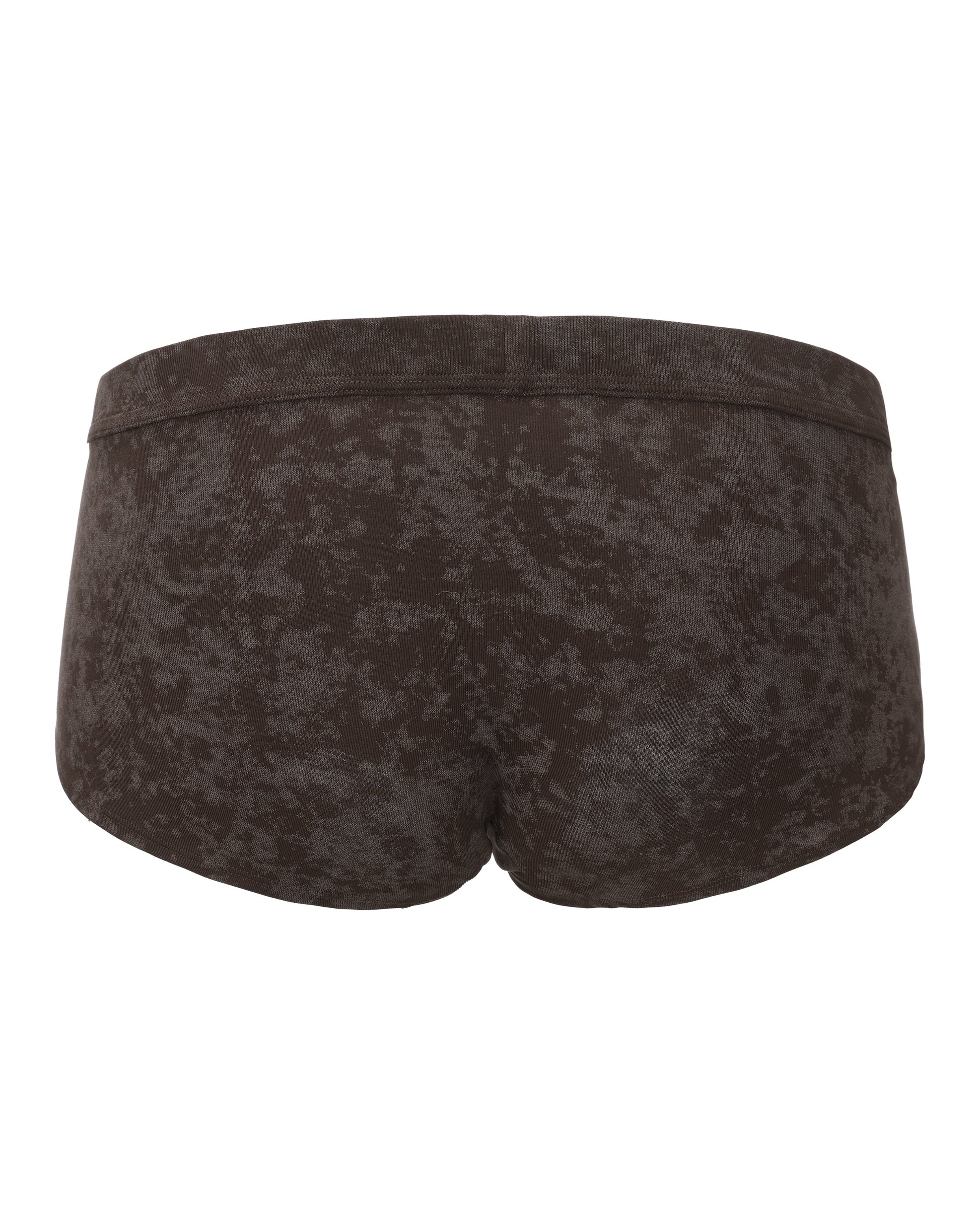 BSZN Eternal Trace Slash-Cut Trunk in mottled brown, product rear view