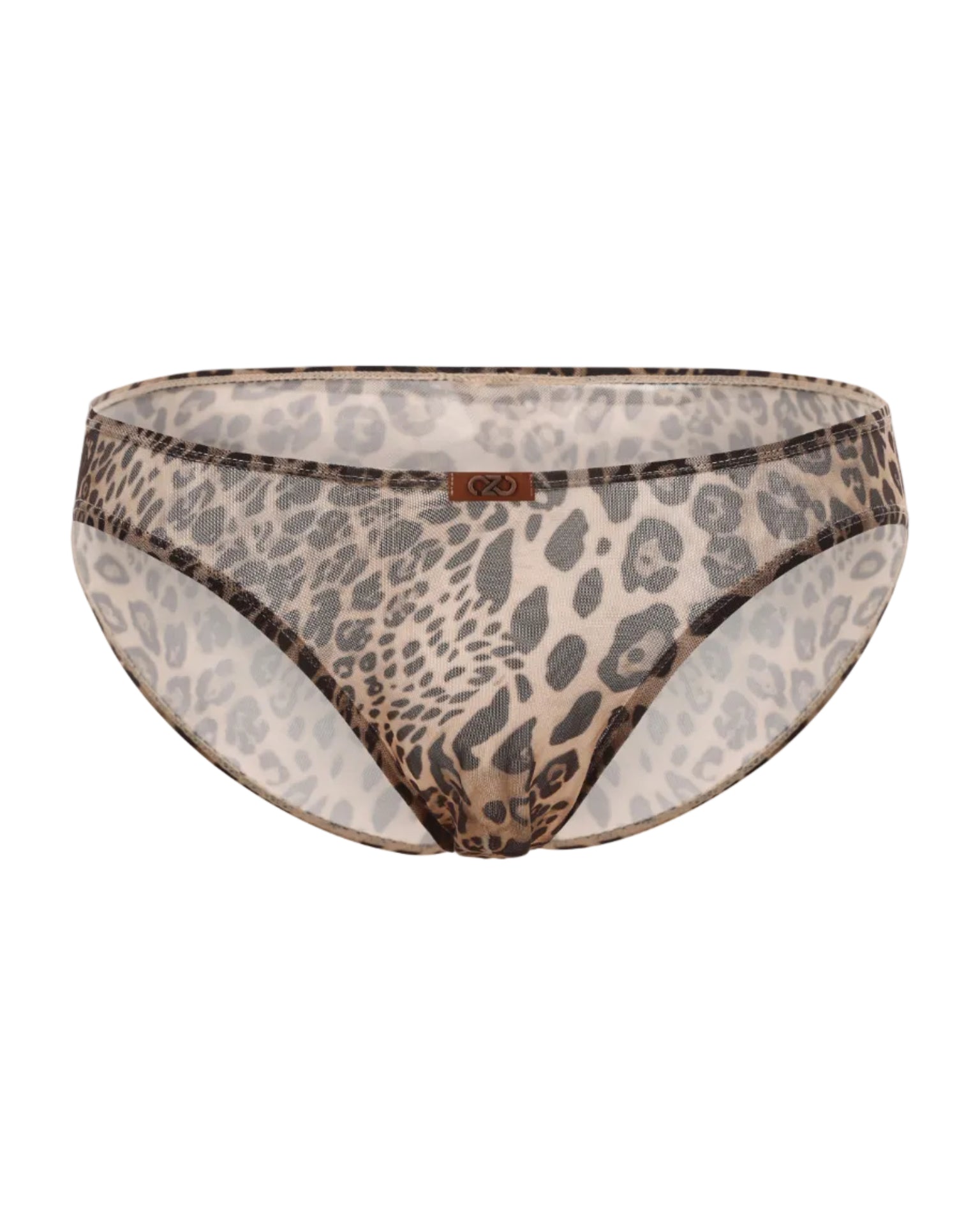 Captive Beast Brief with mixed-scale leopard print