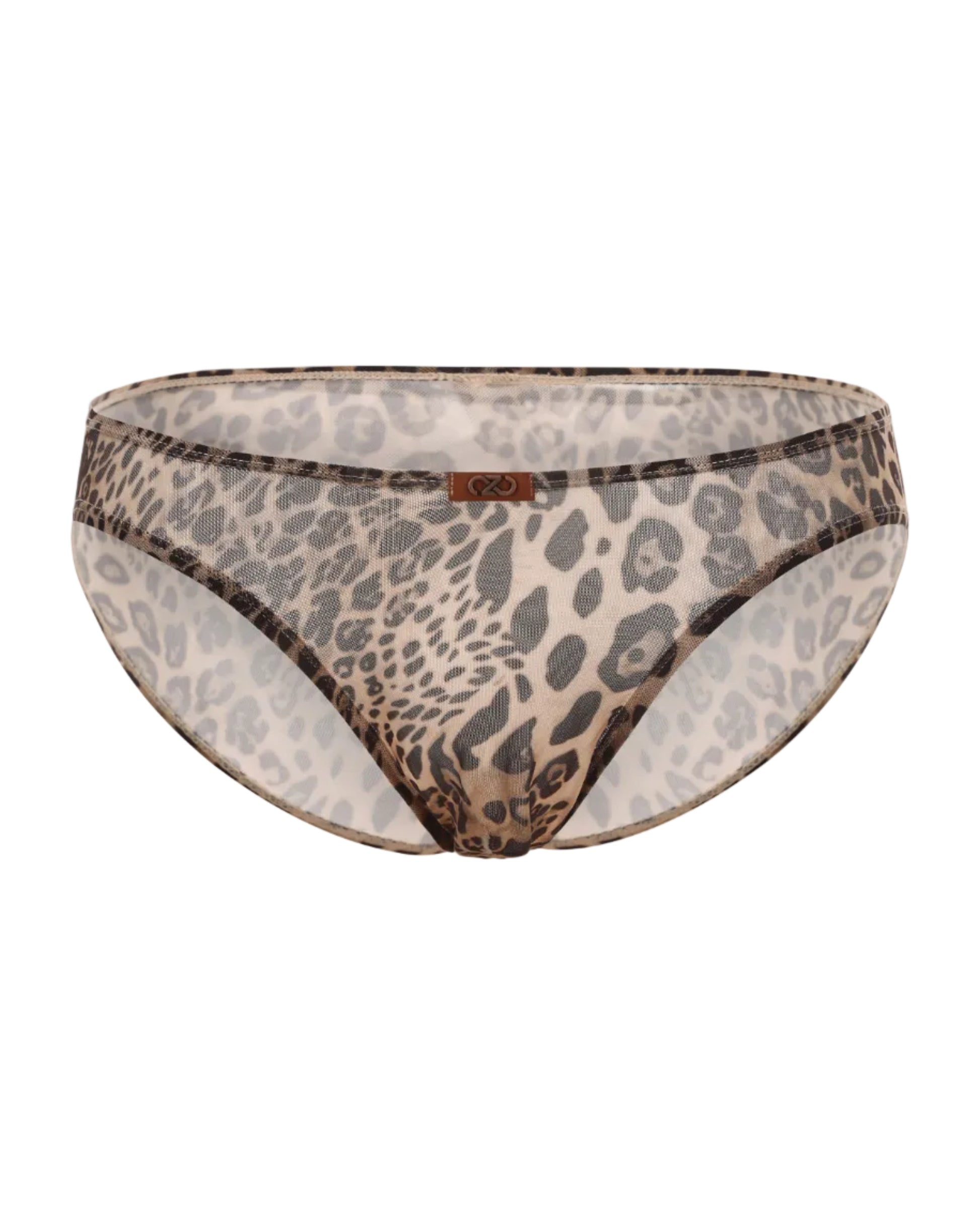 Captive Beast Brief with mixed-scale leopard print