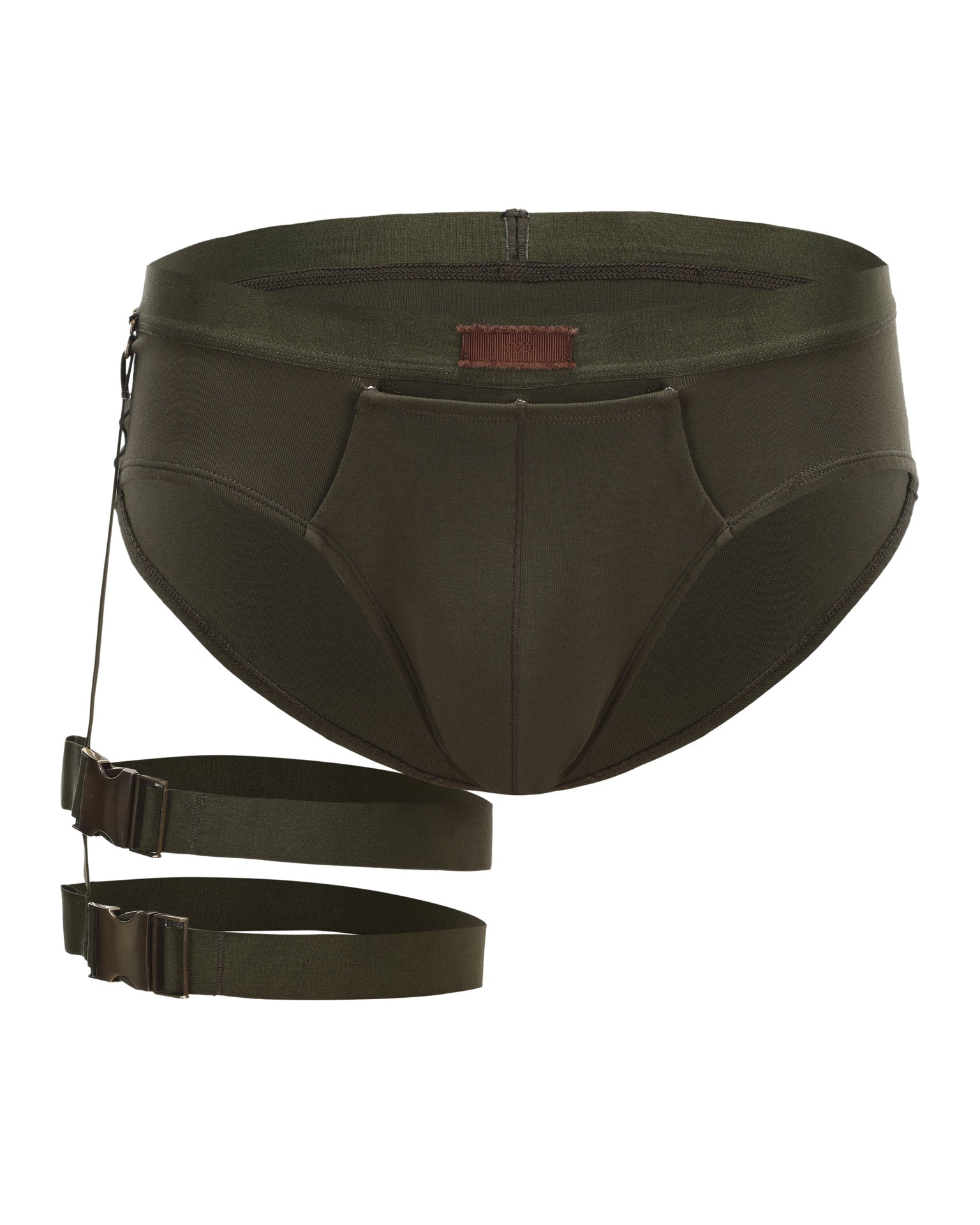 Utility Strap Open-Pouch Brief with open-front pouch