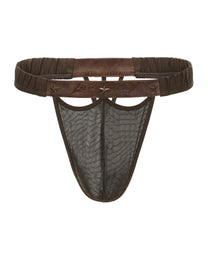 Badge of Glory Lace Thong with aged star hardware