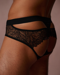 Cutout Panel Lace Brief - product view 5