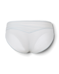 BSZN Shimmer Mesh V-Waist Chain Brief — Pale blue back product view.