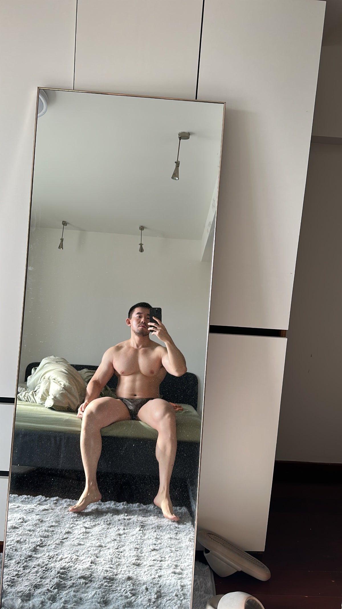BSZN Club — Snake-Print Sheer Mesh Thong — look 4