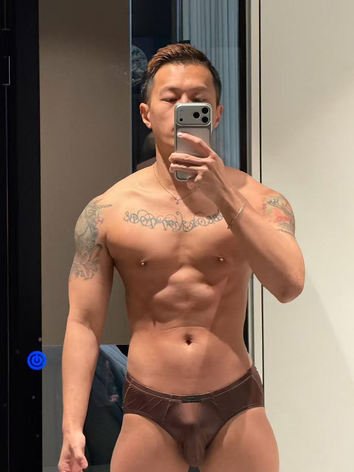 BSZN Club — Liquid Skin Ruched-Back Brief — look 47