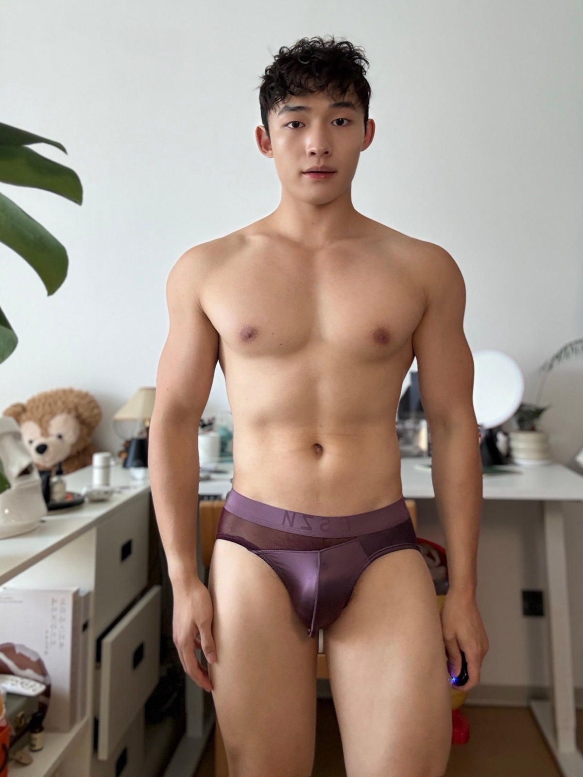 BSZN Club — Midnight Shimmer Mesh-Panel Brief — look 1