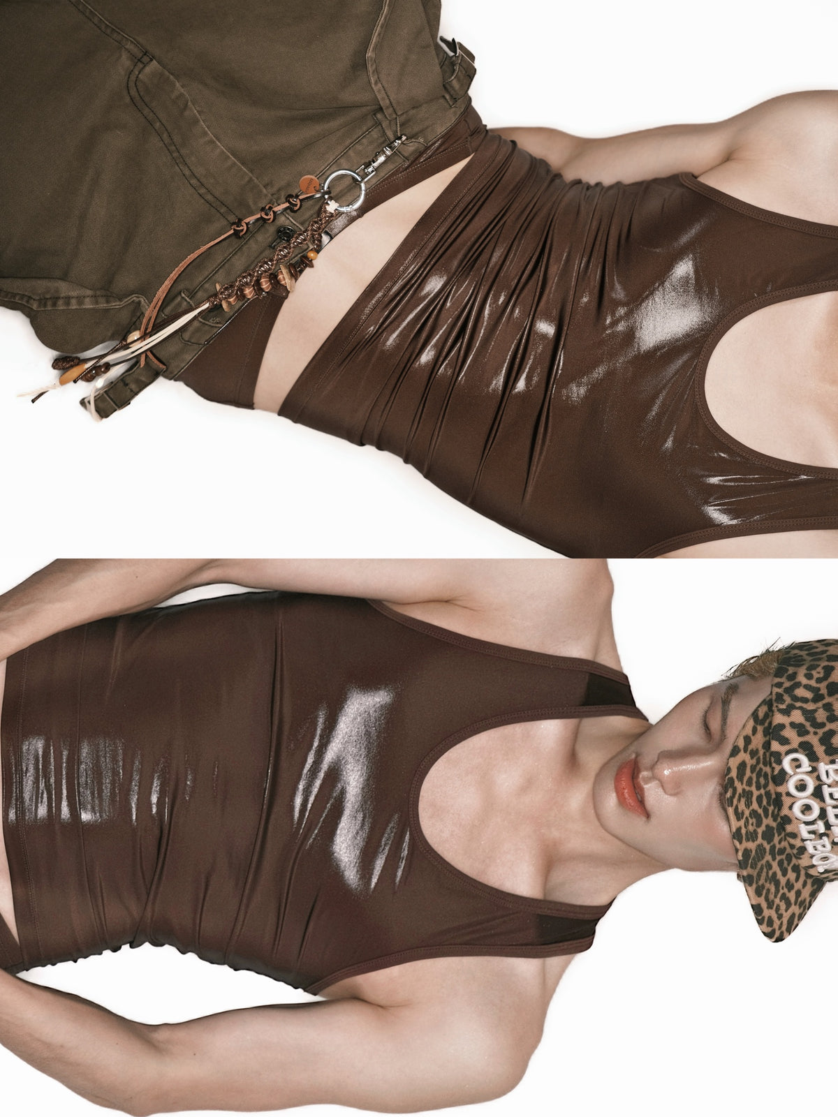 BSZN Club — Liquid Skin Ruched-Back Brief — look 34
