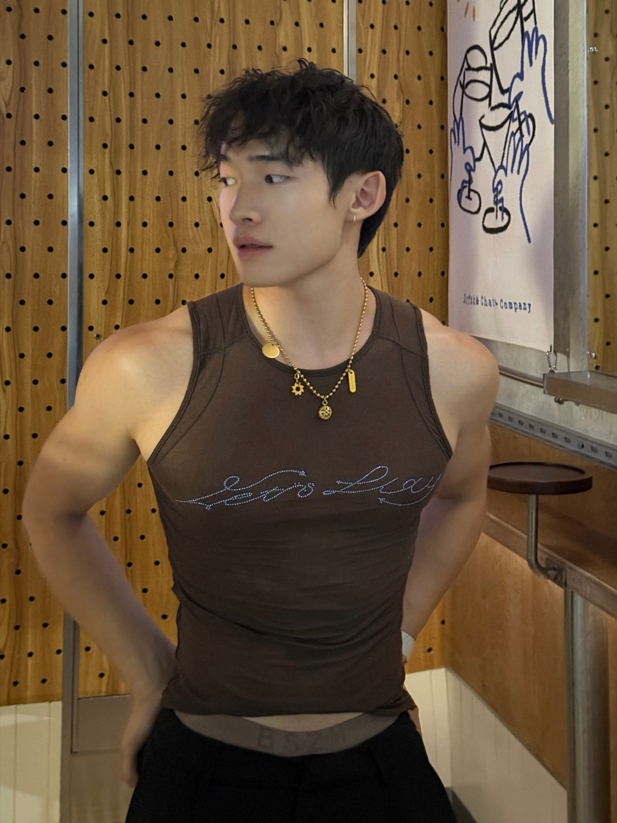 BSZN Club — Crystal Sheer Tank Top — look 8