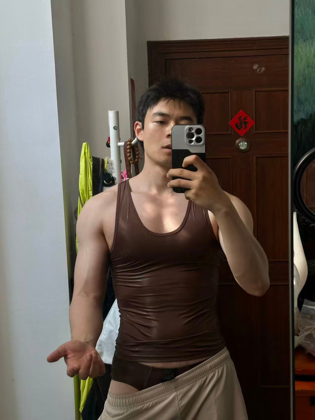 BSZN Club — Liquid Skin Racerback Tank Top — look 4