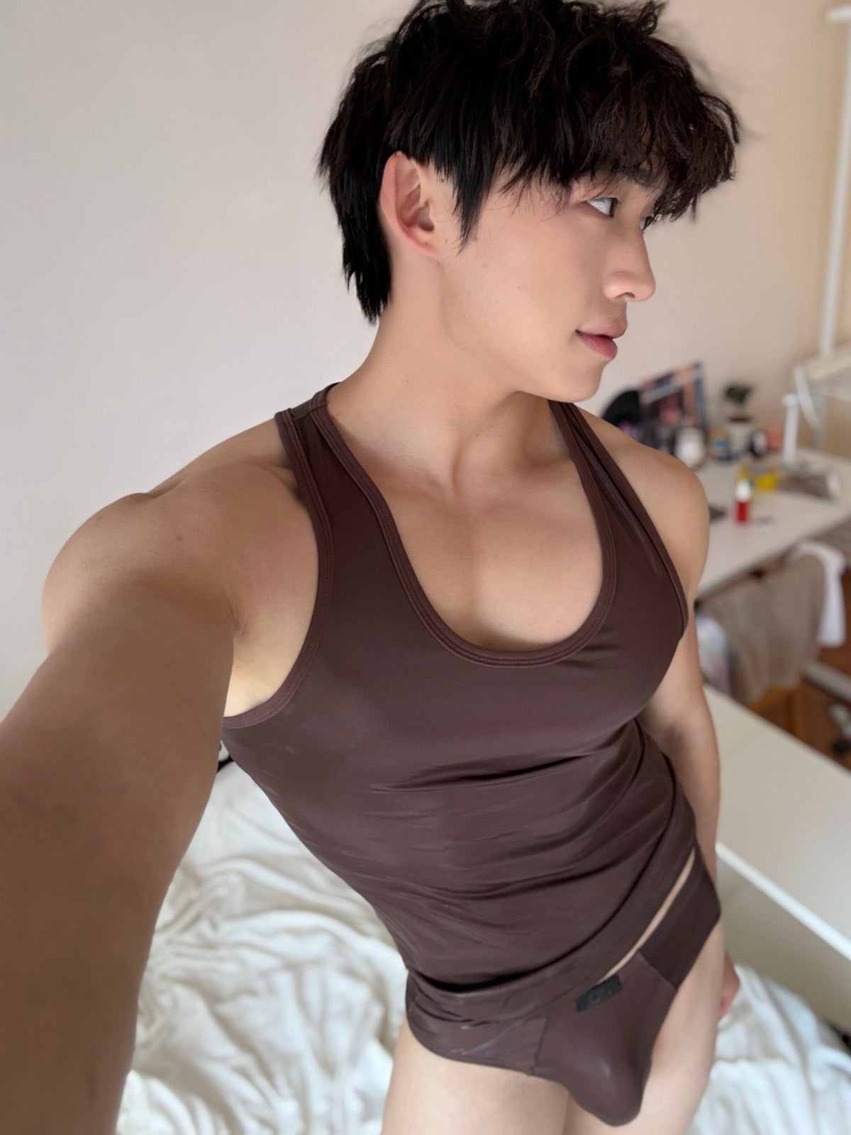BSZN Club — Liquid Skin Ruched-Back Brief — look 16