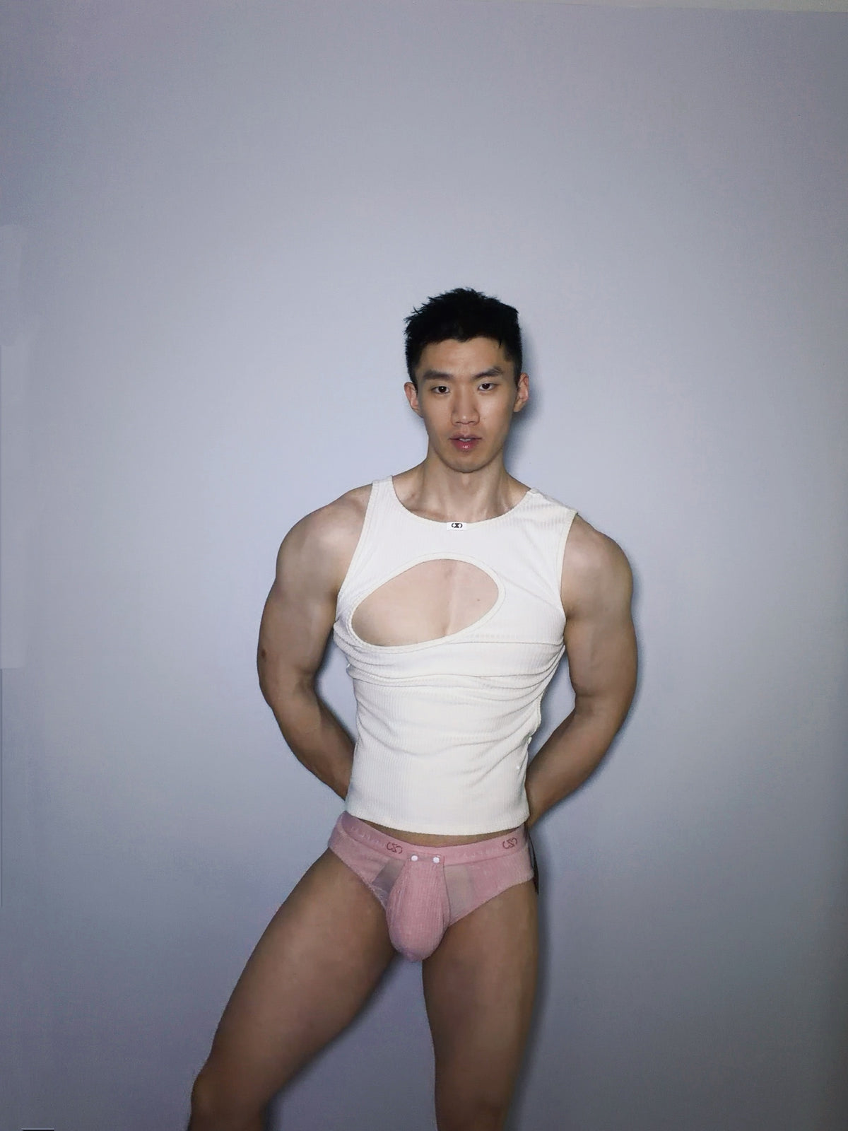 BSZN Club — Asymmetric Cutout Ribbed Tank Top — look 14