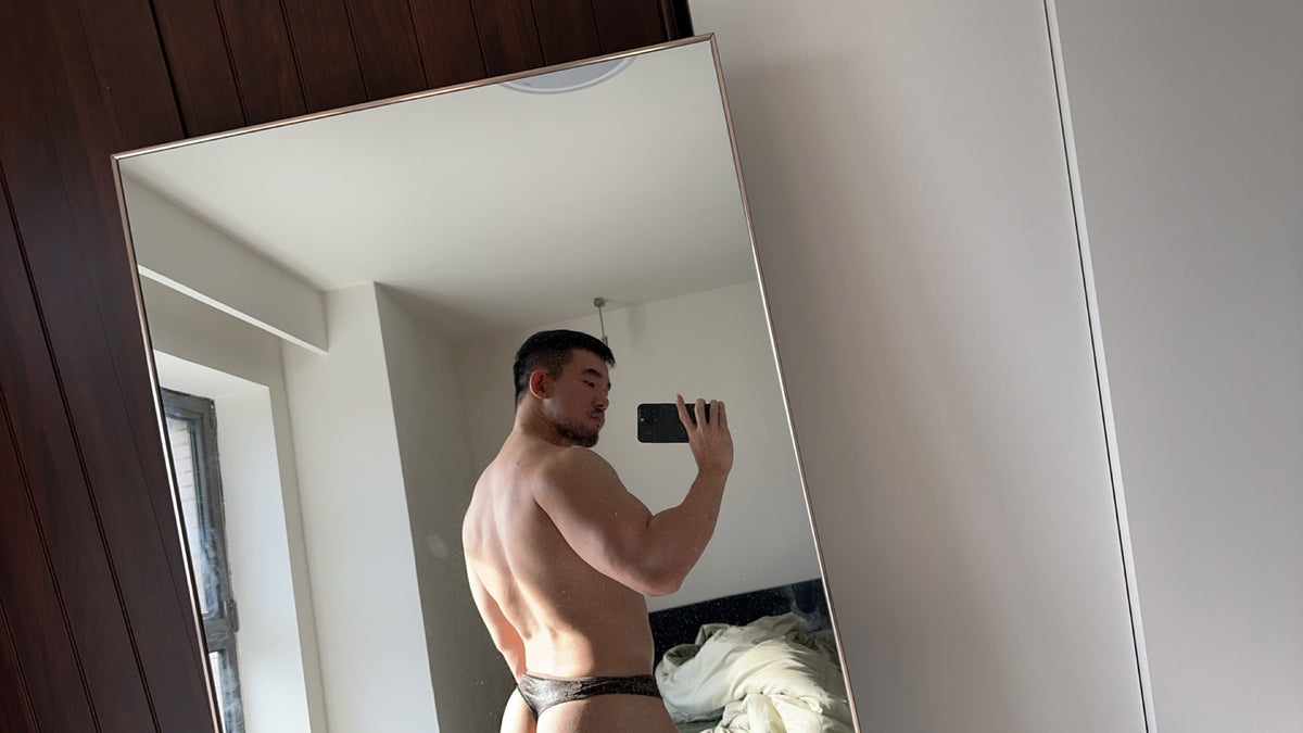 BSZN Club — Snake-Print Sheer Mesh Thong — look 9