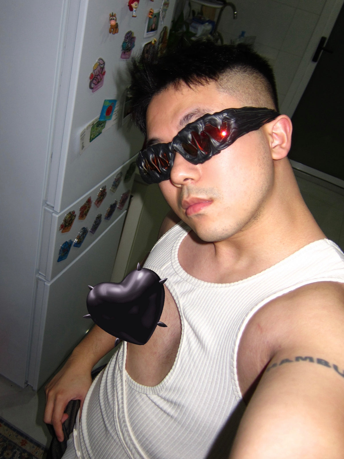 BSZN Club — Asymmetric Cutout Ribbed Tank Top — look 4