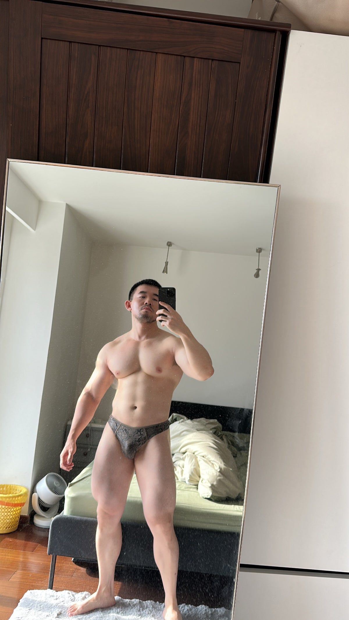 BSZN Club — Snake-Print Sheer Mesh Thong — look 5