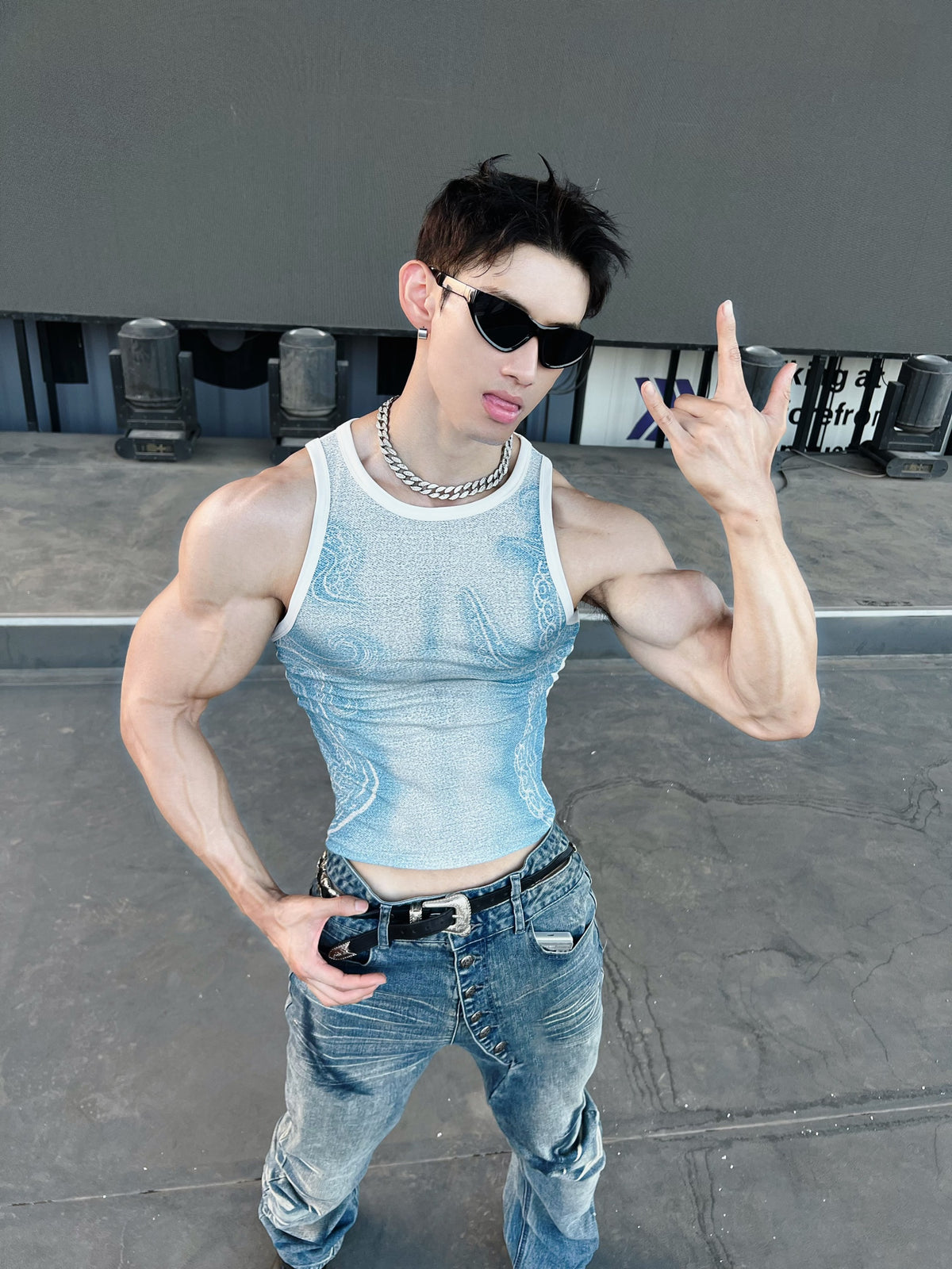BSZN Club — Octopus Fade Graphic Tank Top — look 43