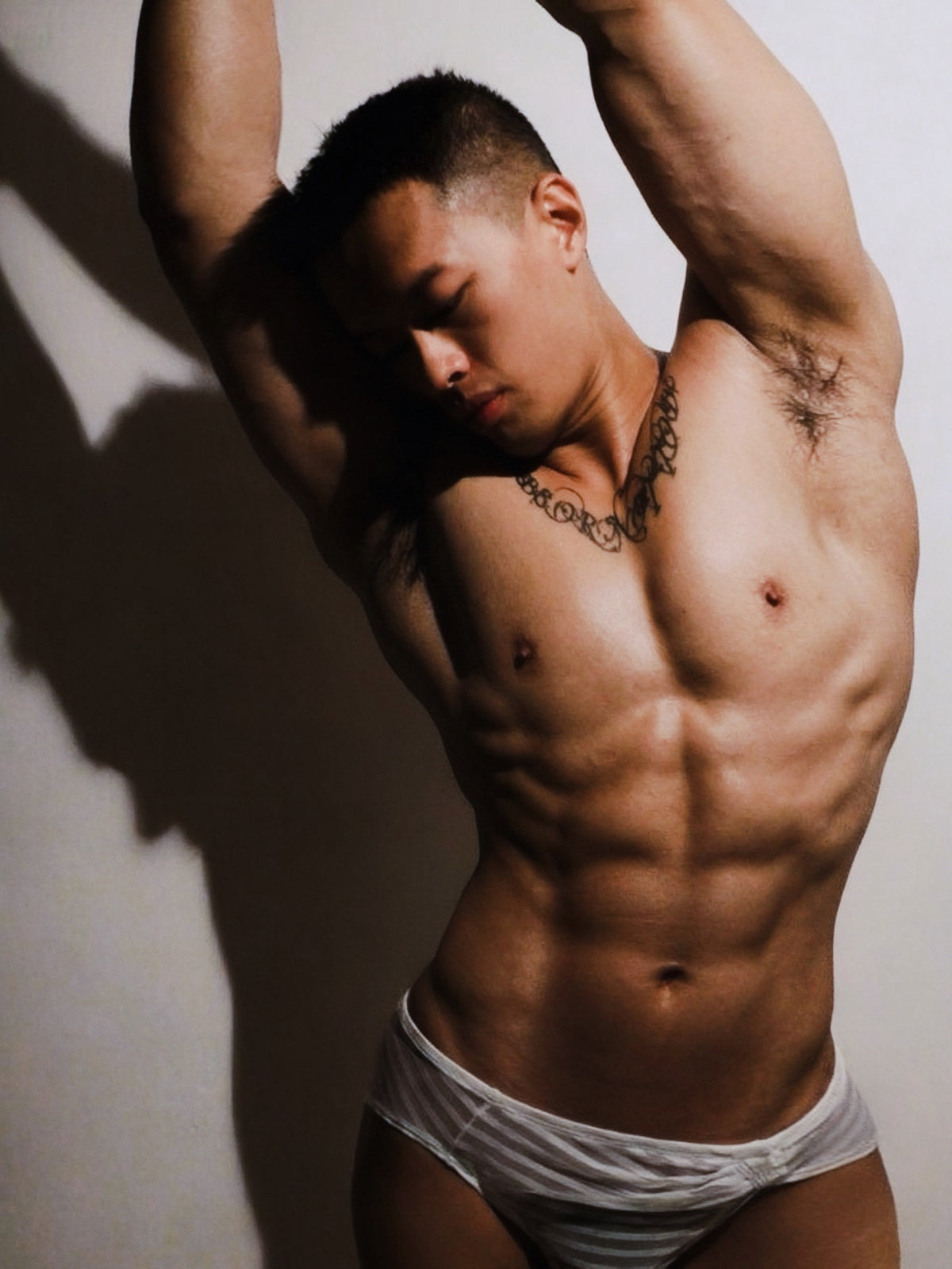 BSZN Club — Ruched Sheer Stripe Brief — look 4