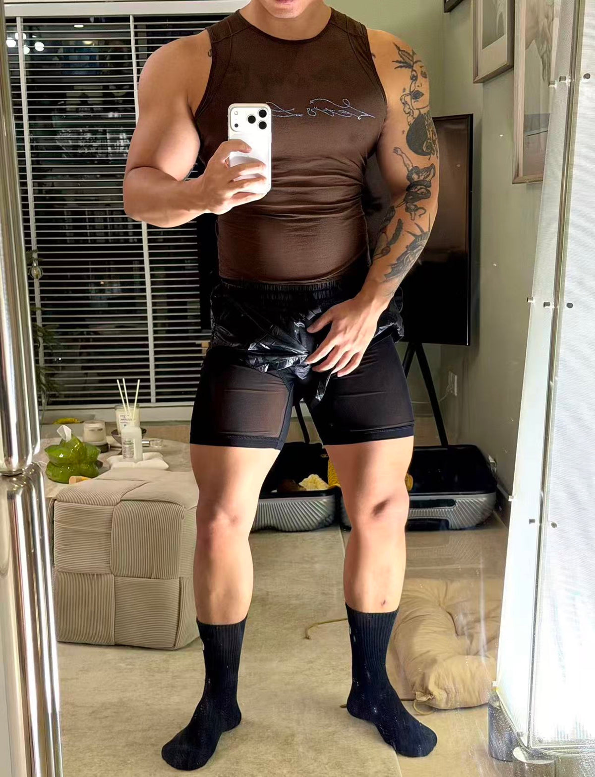BSZN Club — Crystal Sheer Tank Top — look 1