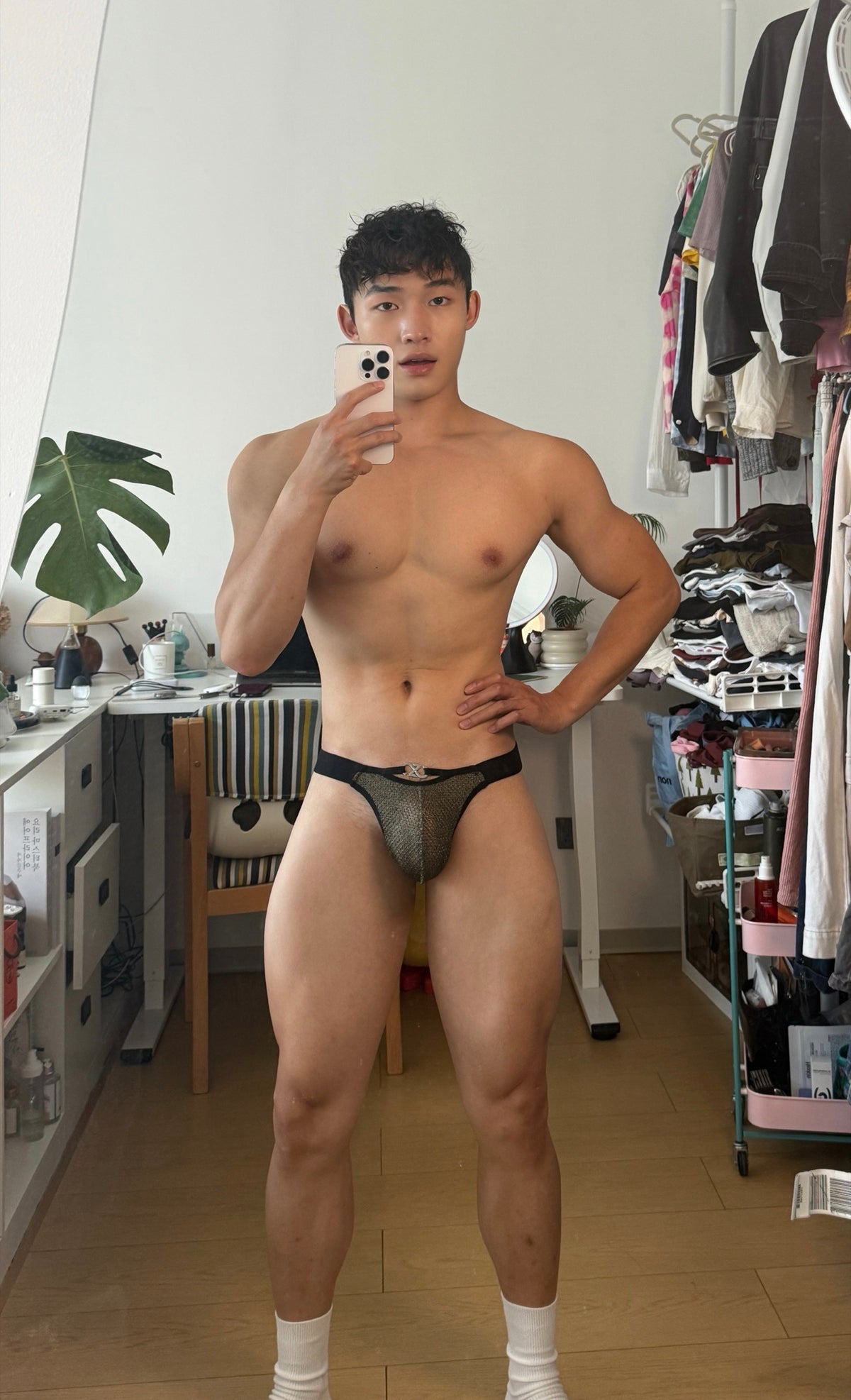 BSZN Club — Metallic Pouch Logo Thong — look 2