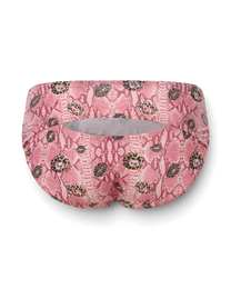 BSZN Wild Kiss Animal-Print Cutout Brief — Pink back product view.