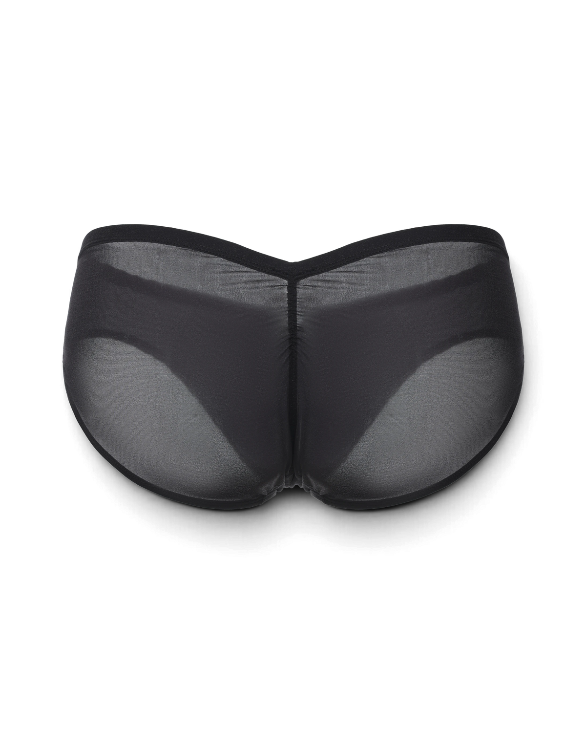 BSZN Shimmer Horseshoe Ring Brief — Black back product view.