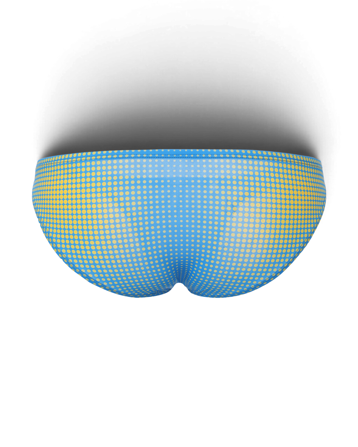 BSZN Gradient Dot Brief — Blue back product view.