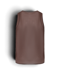 BSZN Crystal Sheer Tank Top — Brown back product view.