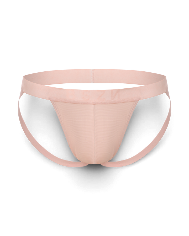 BSZN Wave Palette Double-Strap Jockstrap — Pink front product view.