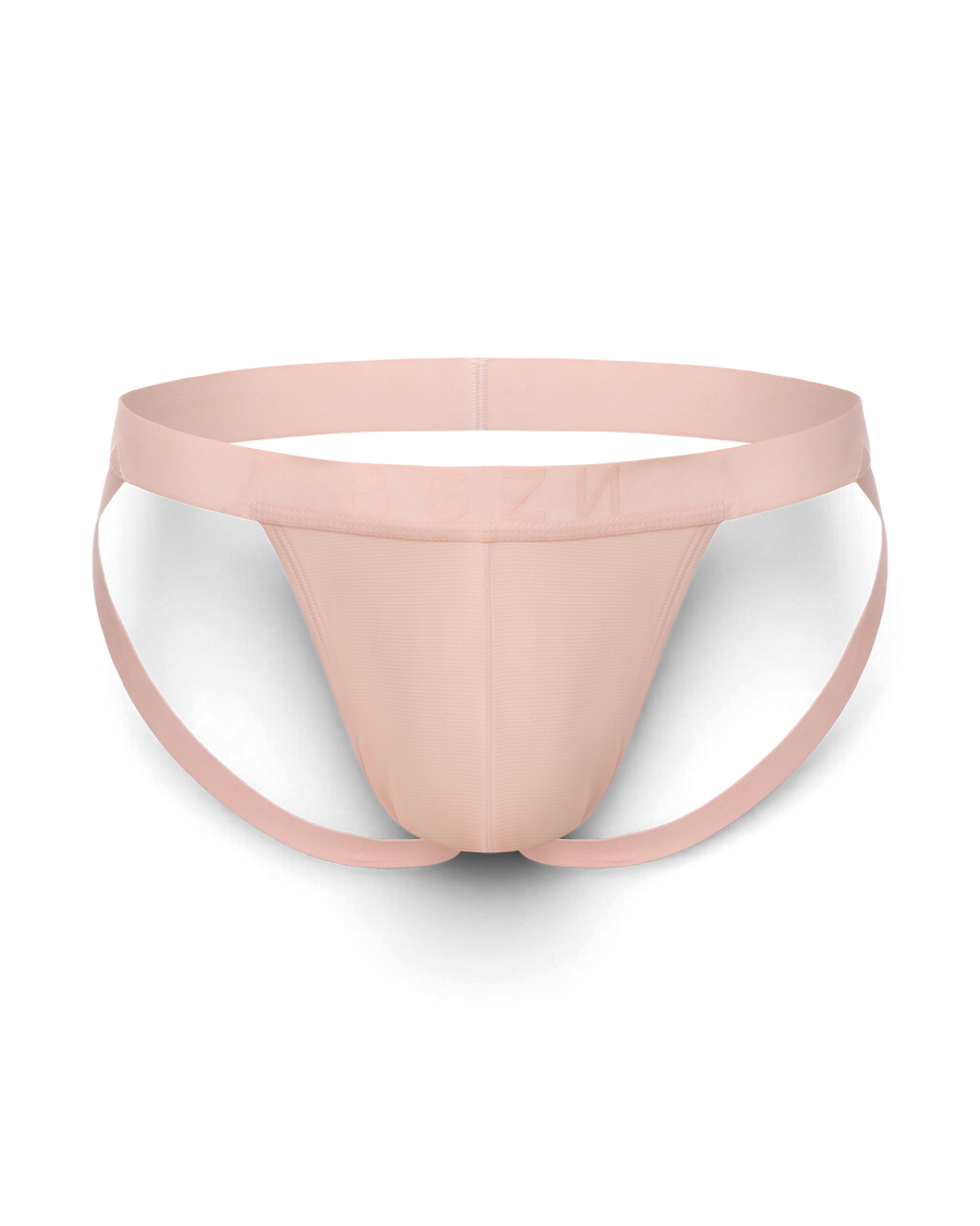 BSZN Wave Palette Double-Strap Jockstrap — Pink front product view.
