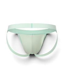 BSZN Wave Palette Double-Strap Jockstrap — Mint green open-back product view.