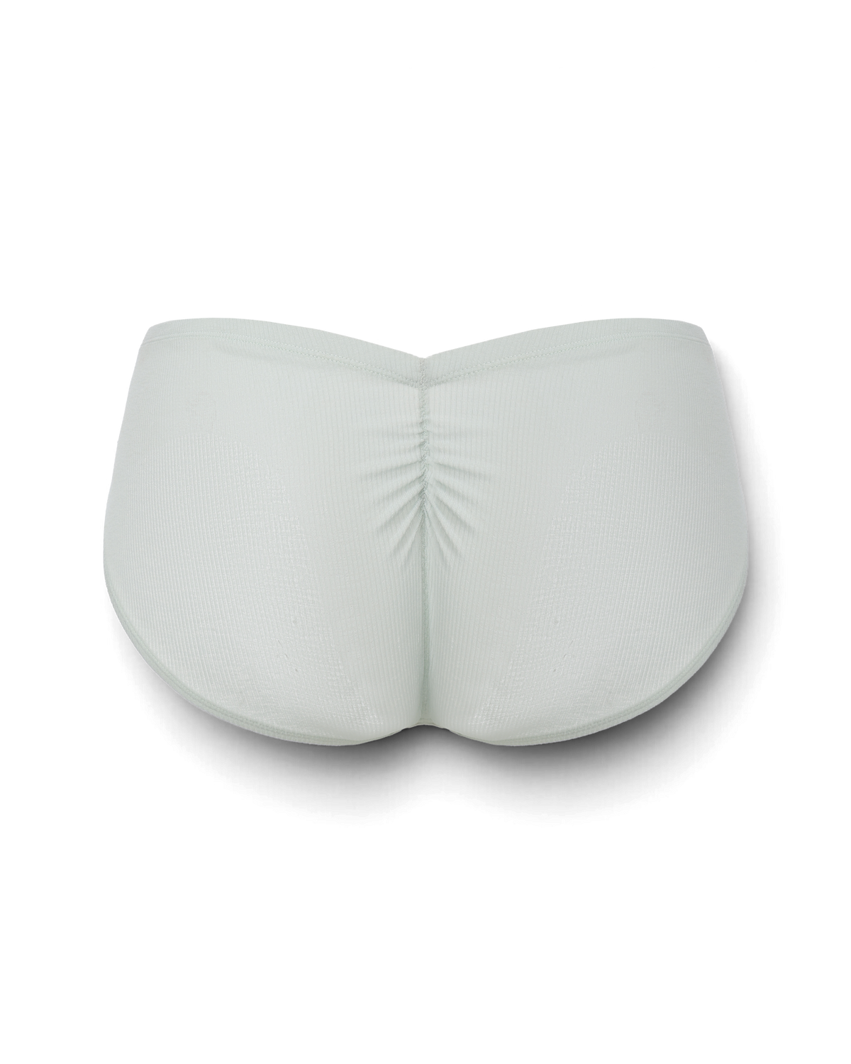 BSZN Crystal Veil V-Sculpt Brief — Pale green back product view.