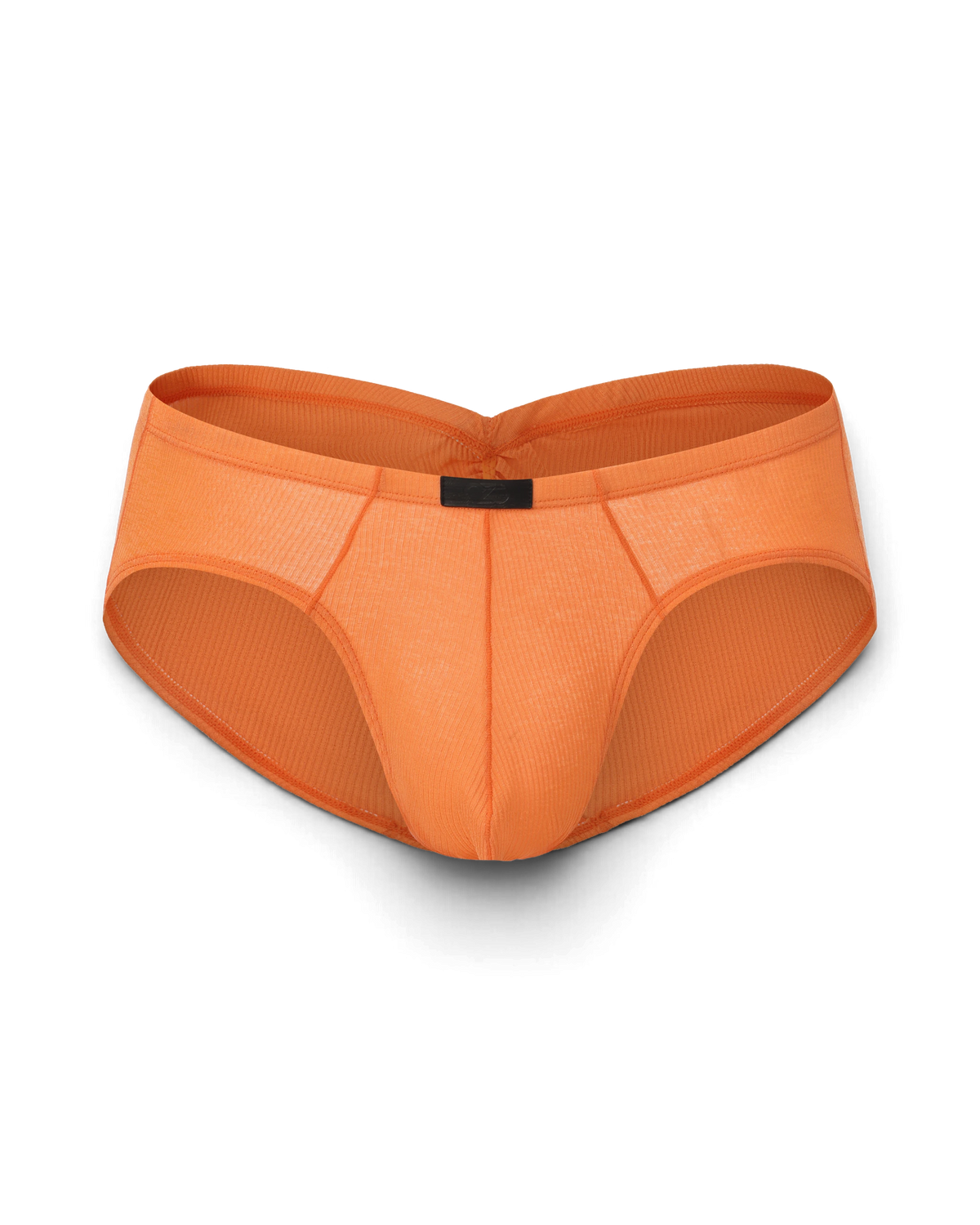 BSZN Crystal Veil V-Sculpt Brief — Orange front product view.