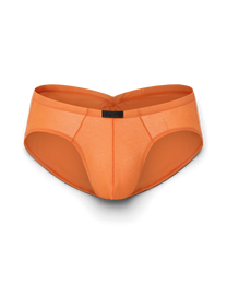 BSZN Crystal Veil V-Sculpt Brief — Orange front product view.
