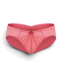 BSZN Shimmer Horseshoe Ring Brief — Pink front product view.