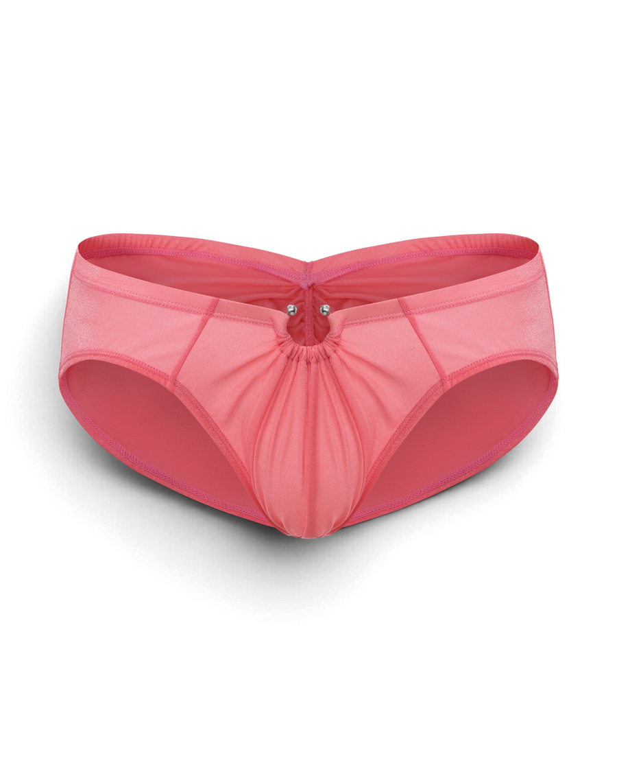 BSZN Shimmer Horseshoe Ring Brief — Pink front product view.