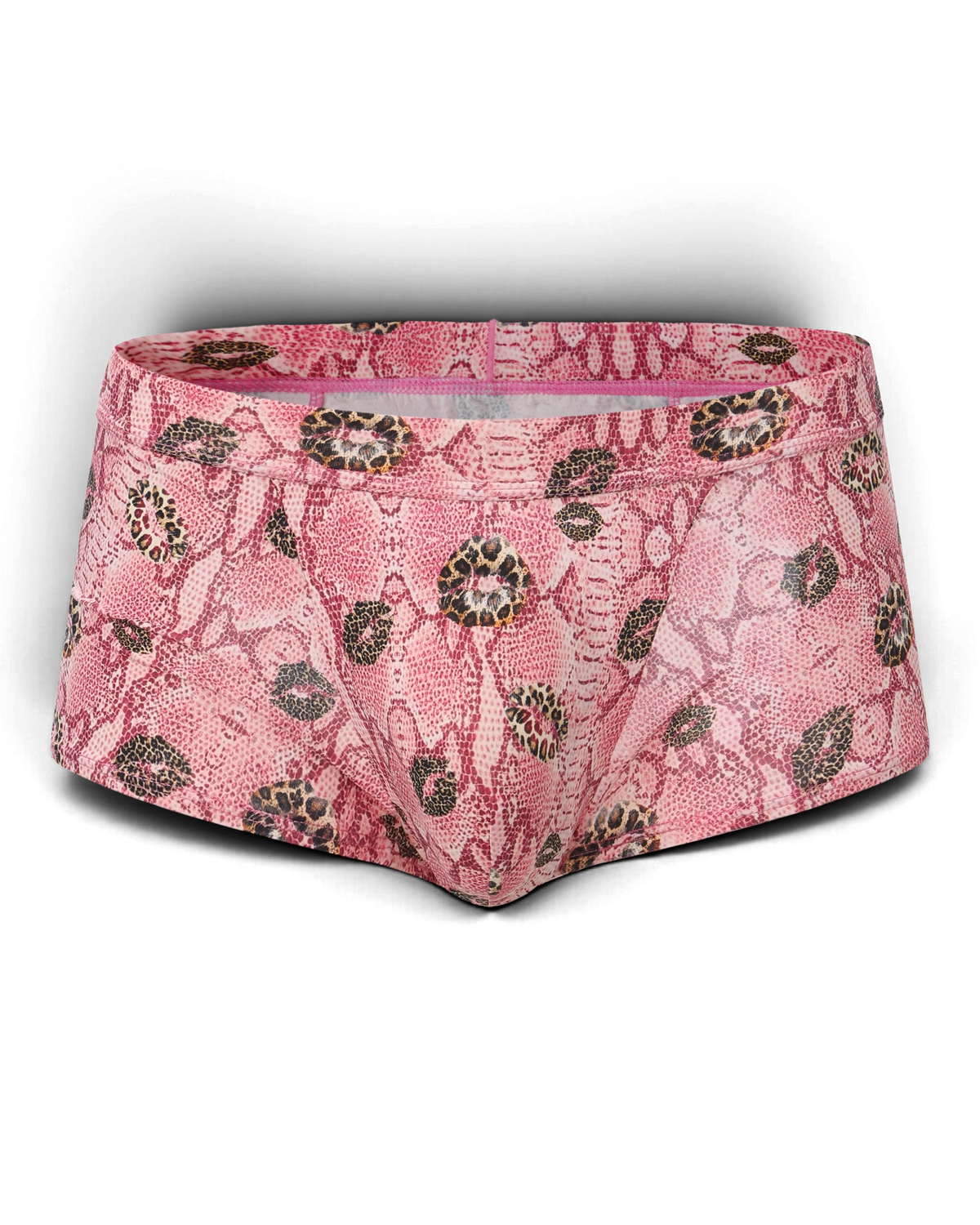 BSZN Wild Kiss Open-Back Trunk — Pink front product view.