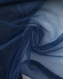 BSZN Satin Scarf Mesh Brief — Blue mesh fabric close-up.