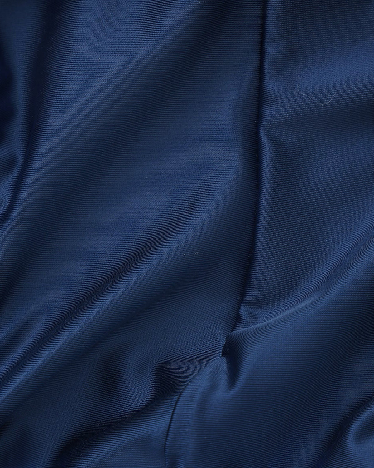 BSZN Satin Scarf Mesh Brief — Blue satin-look panel close-up.