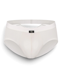 BSZN V-Cut Mesh Brief in Glacier Lilac, featuring semi-sheer mesh panels, a sculpted front, and a branded logo tag.