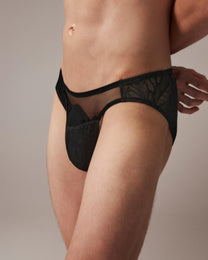 Layered Lace Mesh Brief