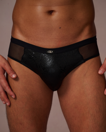 Metallic Snake Sheer Brief, alternate product view 3