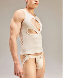 Strapped Cutout Ribbed Jockstrap