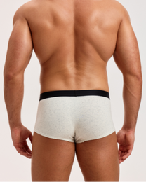 BSZN Second-Skin Low-Rise Trunk, in white on model, rear view