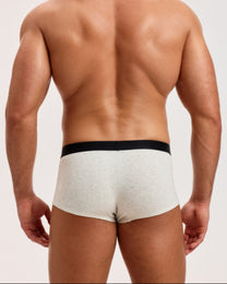 BSZN Second-Skin Low-Rise Trunk, in white on model, rear view