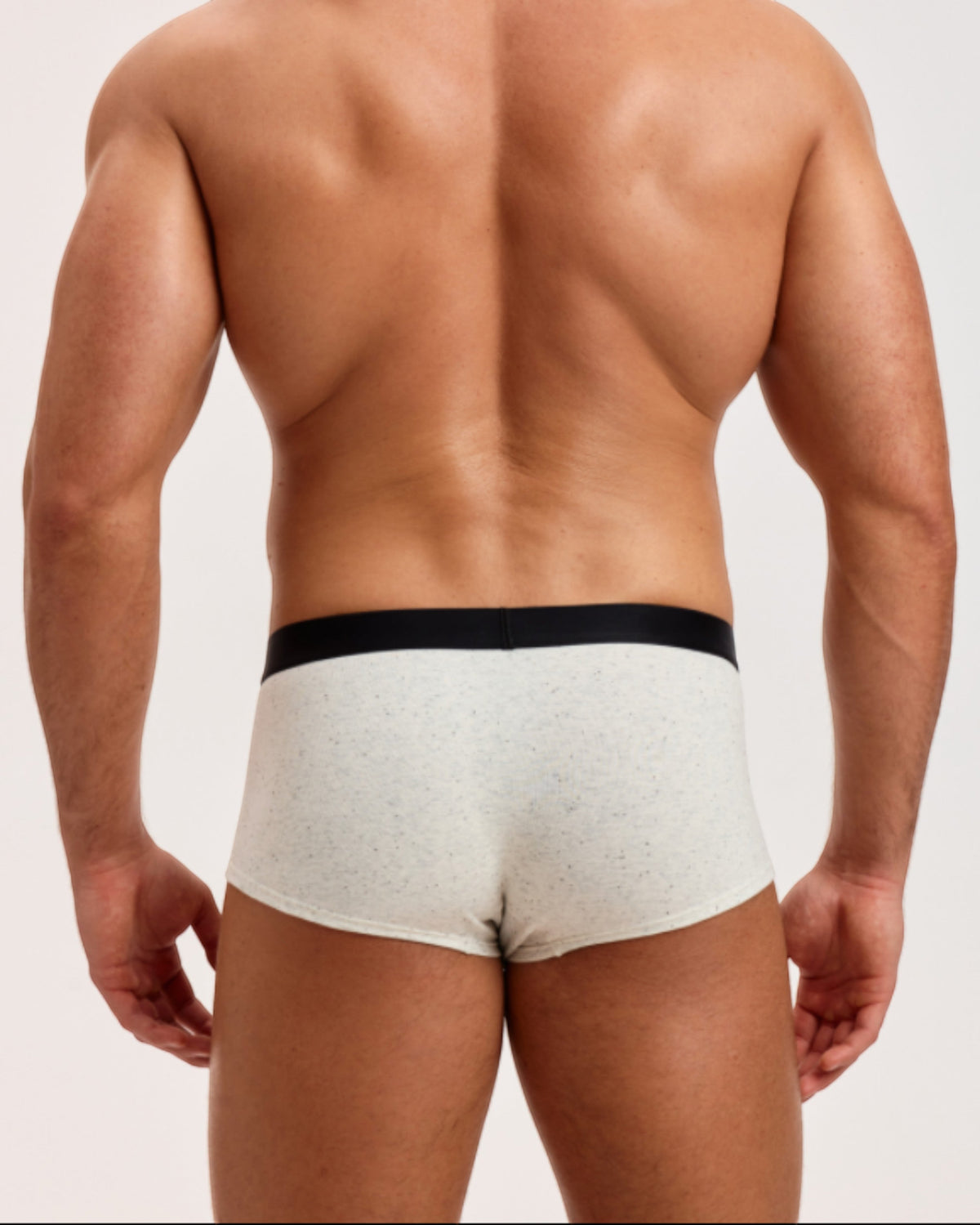 BSZN Second-Skin Low-Rise Trunk, in white on model, rear view