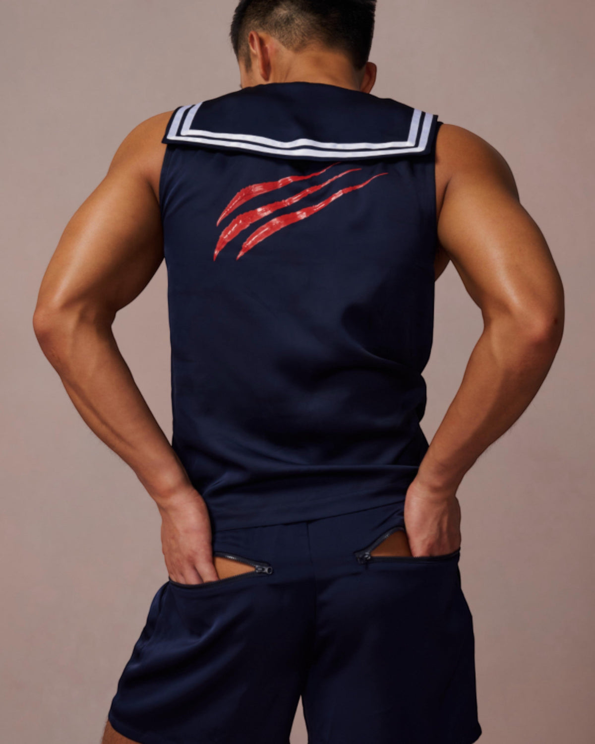 Claw Mark Sailor Tank Top