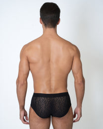 Sheer Leopard Mesh Brief