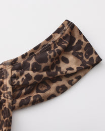 Animal-Print Cutout Mesh Thong