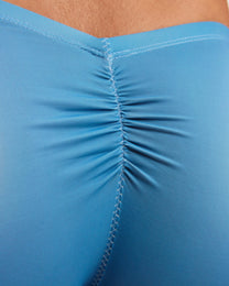 Sheer V-Waist Ruched-Back Brief
